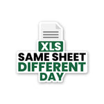 Xls Same Sheet Different Day Sticker waterproof vinyl decal for laptop, bike, car & bottle