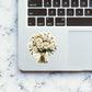 YELLOW FLOWERS Sticker waterproof vinyl decal for laptop, bike, car & bottle