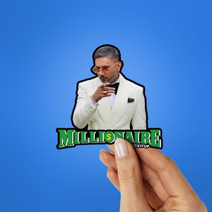 YO YO MILLIONAIR Sticker waterproof vinyl decal for laptop, bike, car & bottle