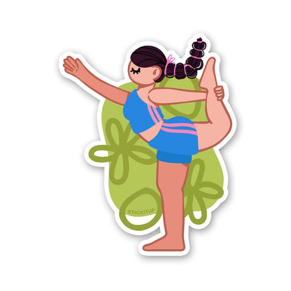 Yoga Girl Sticker waterproof vinyl decal for laptop, bike, car & bottle
