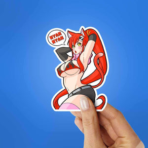 Yoko Littner Sticker waterproof vinyl decal for laptop, bike, car & bottle