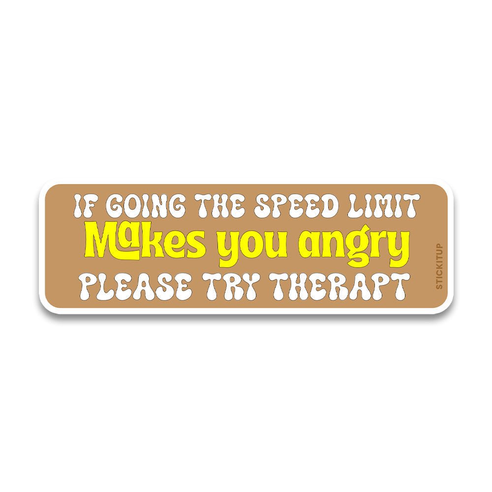 You Angry Bumper Sticker waterproof vinyl decal for laptop, bike, car & bottle