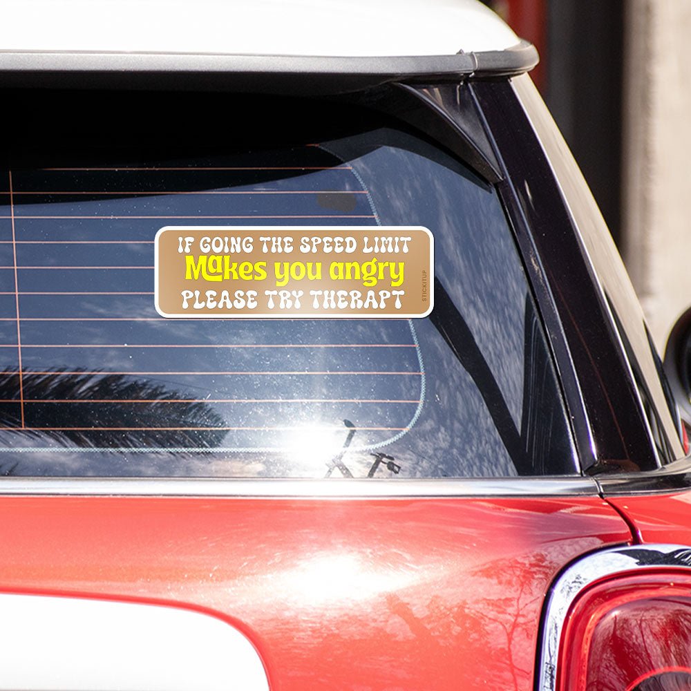 You Angry Bumper Sticker waterproof vinyl decal for laptop, bike, car & bottle