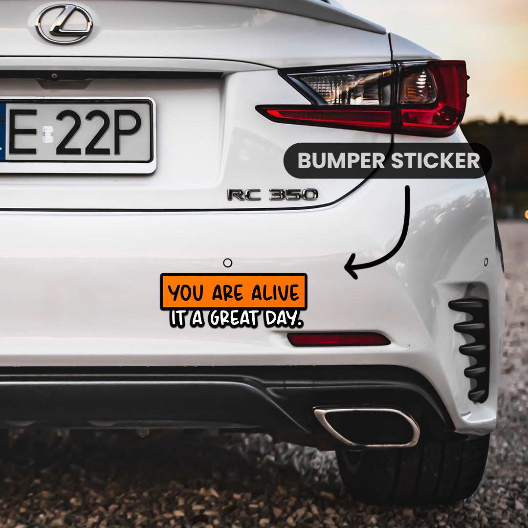 You Are Alive Bumper Sticker - STICK IT UP