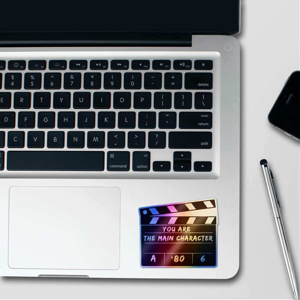 You Are The Main Character Holographic Sticker waterproof vinyl decal for laptop, bike, car & bottle