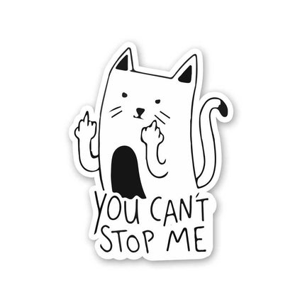 You Cant't Stop Me Sticker waterproof vinyl decal for laptop, bike, car & bottle