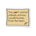 You Control Nobody Actiond Sticker waterproof vinyl decal for laptop, bike, car & bottle