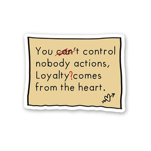 You Control Nobody Actiond Sticker waterproof vinyl decal for laptop, bike, car & bottle
