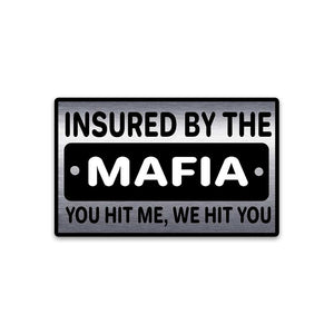 You Hit Me We Hit You Bumper Sticker waterproof vinyl decal for laptop, bike, car & bottle