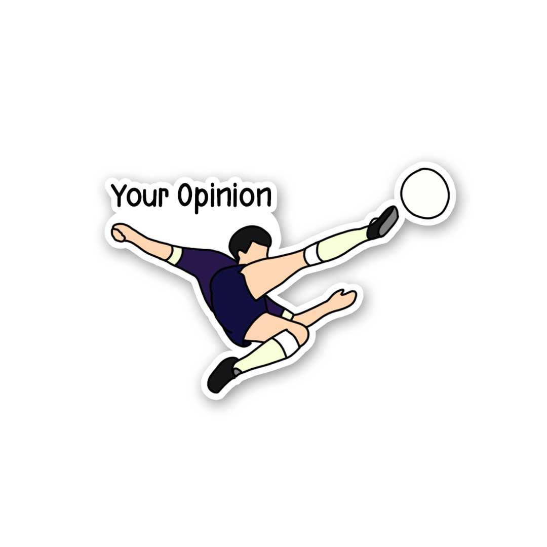 Your Opinion Sticker waterproof vinyl decal for laptop, bike, car & bottle
