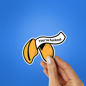 You're Fucked Sticker waterproof vinyl decal for laptop, bike, car & bottle