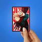 Yuji Itadori Jujutsu Kaisen Sticker waterproof vinyl decal for laptop, bike, car & bottle