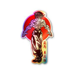 Yujiro Hanma Demon Back Holographic Sticker waterproof vinyl decal for laptop, bike, car & bottle