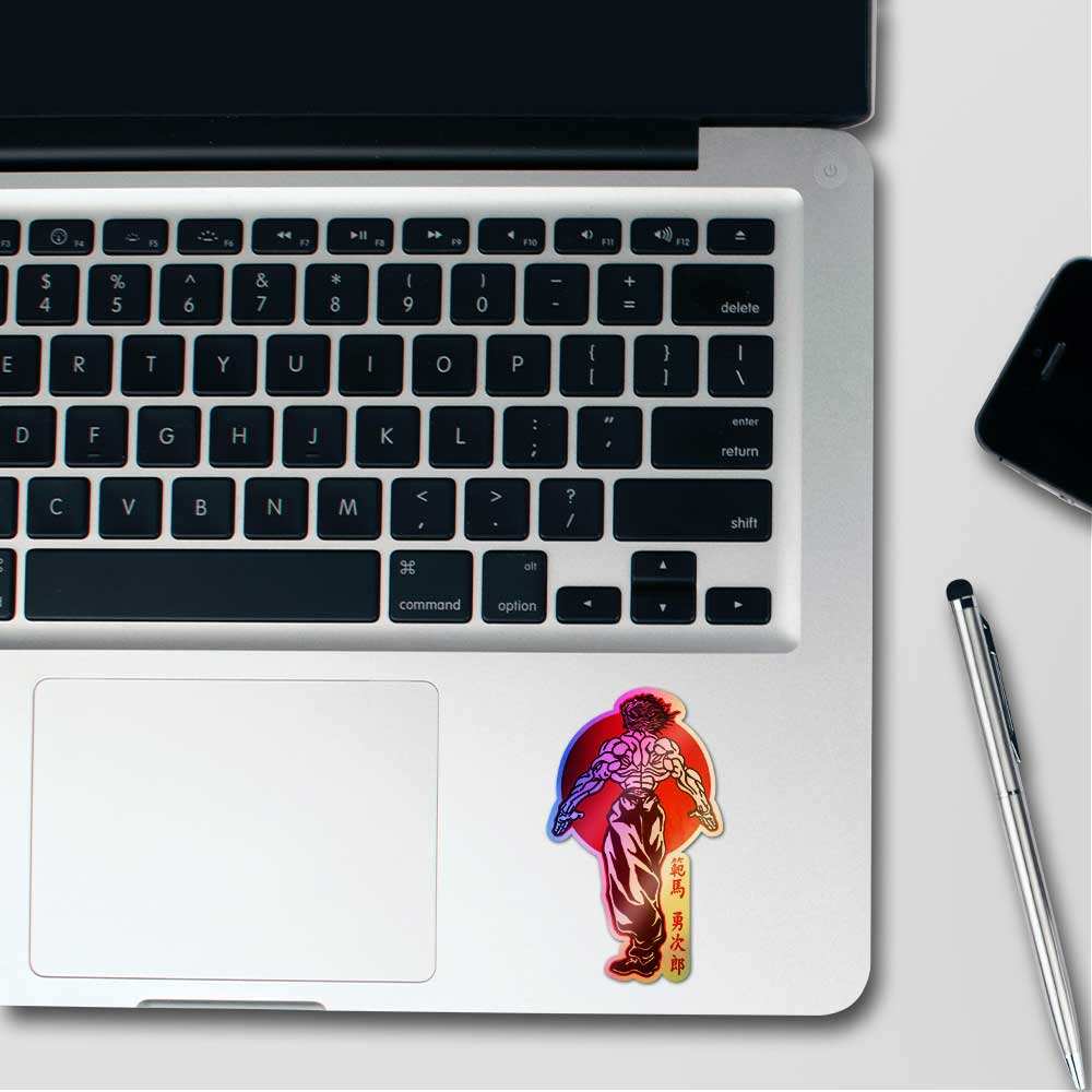 Yujiro Hanma Demon Back Holographic Sticker waterproof vinyl decal for laptop, bike, car & bottle
