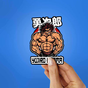 Yujiro Hanma Sticker waterproof vinyl decal for laptop, bike, car & bottle