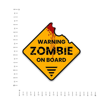 Zombie Bumper Sticker waterproof vinyl decal for laptop, bike, car & bottle