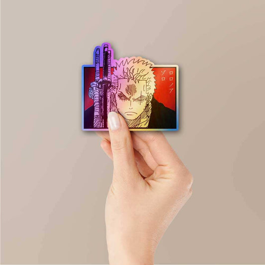 Zoro Holographic Sticker - STICK IT UP