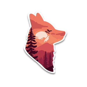 Wolf in the Wild Reflective Sticker | STICK IT UP
