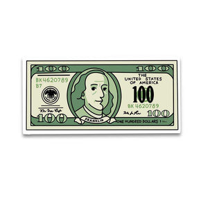 Hundred bucks Reflective Sticker | STICK IT UP
