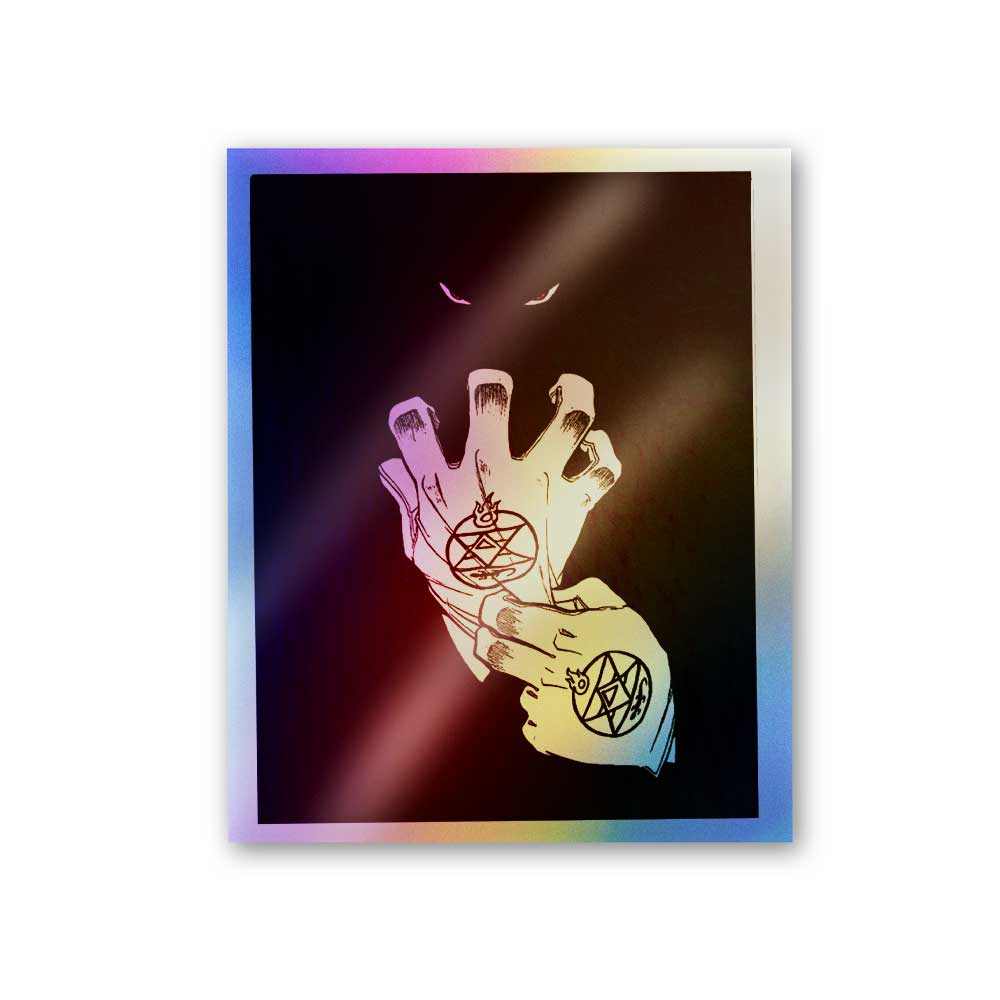 Full Metal Alchemist Hand Holographic Stickers | STICK IT UP