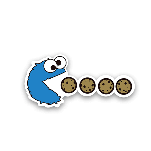 Cookie Monster Reflective Sticker | STICK IT UP