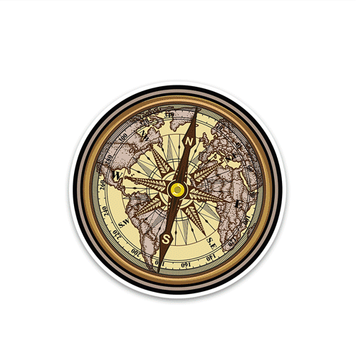 Compass Reflective Sticker | STICK IT UP