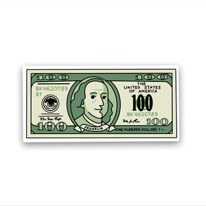 Hundred bucks Reflective Sticker | STICK IT UP