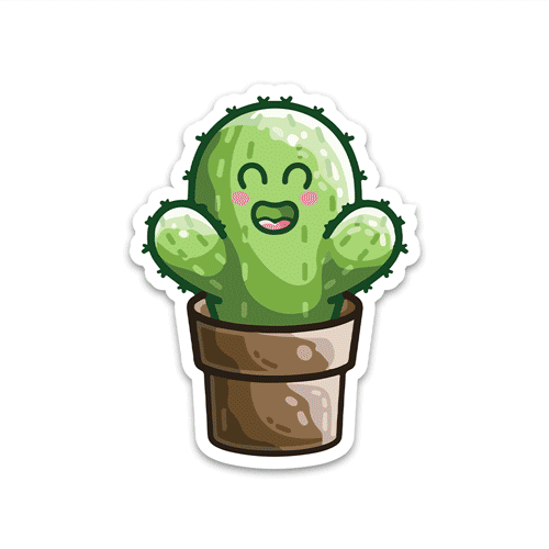 Hug me cactus Reflective Sticker | STICK IT UP