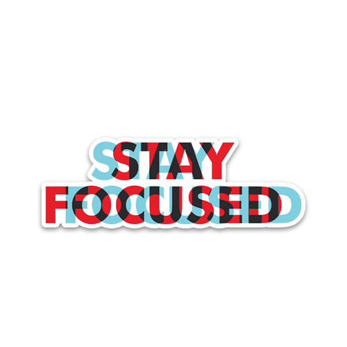 Stay focused Reflective Sticker | STICK IT UP
