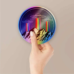 Ufo rainbow Holographic Stickers | STICK IT UP