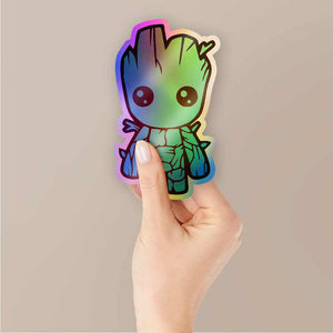 Groot Holographic Stickers | STICK IT UP