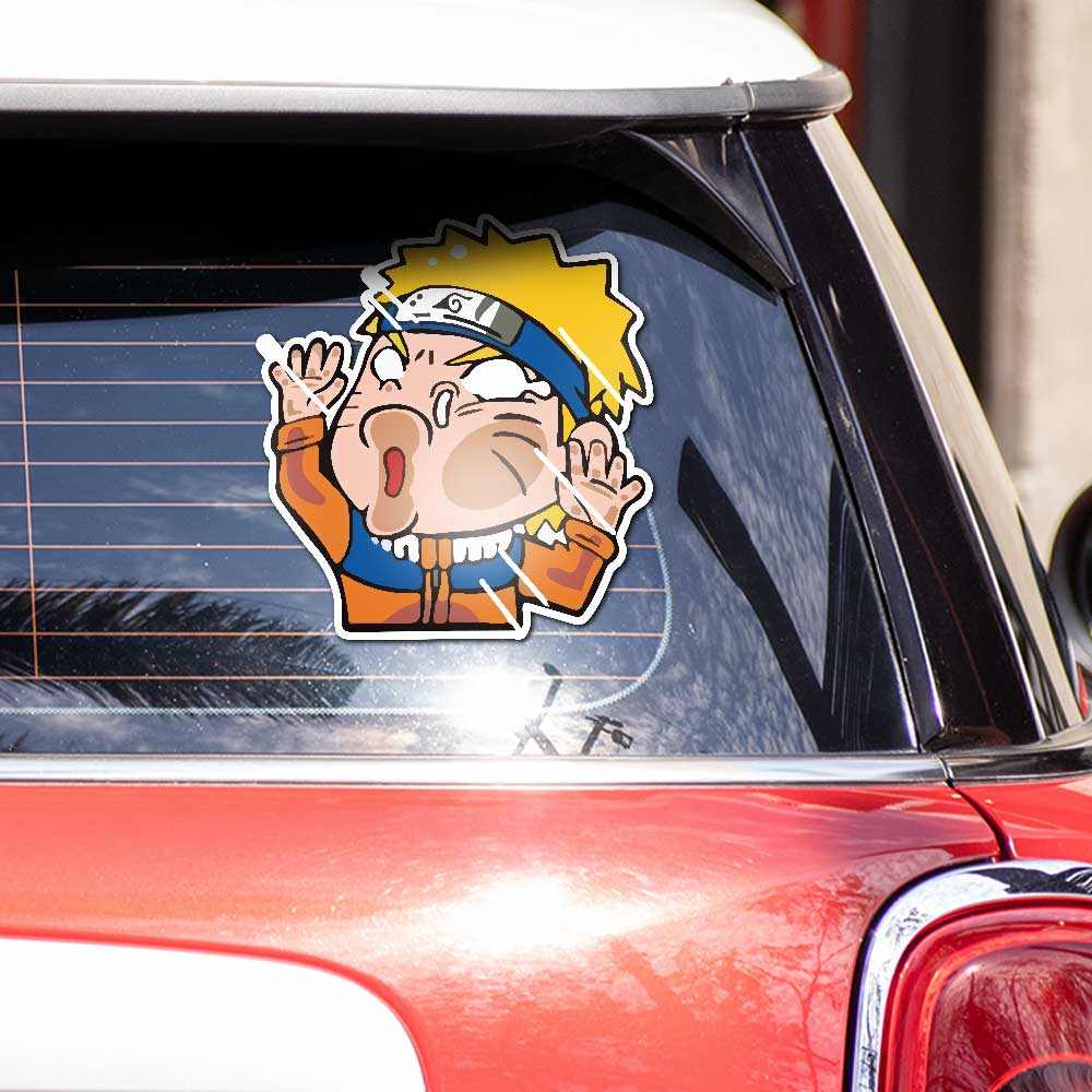 Flat Face Naruto Reflective Sticker | STICK IT UP
