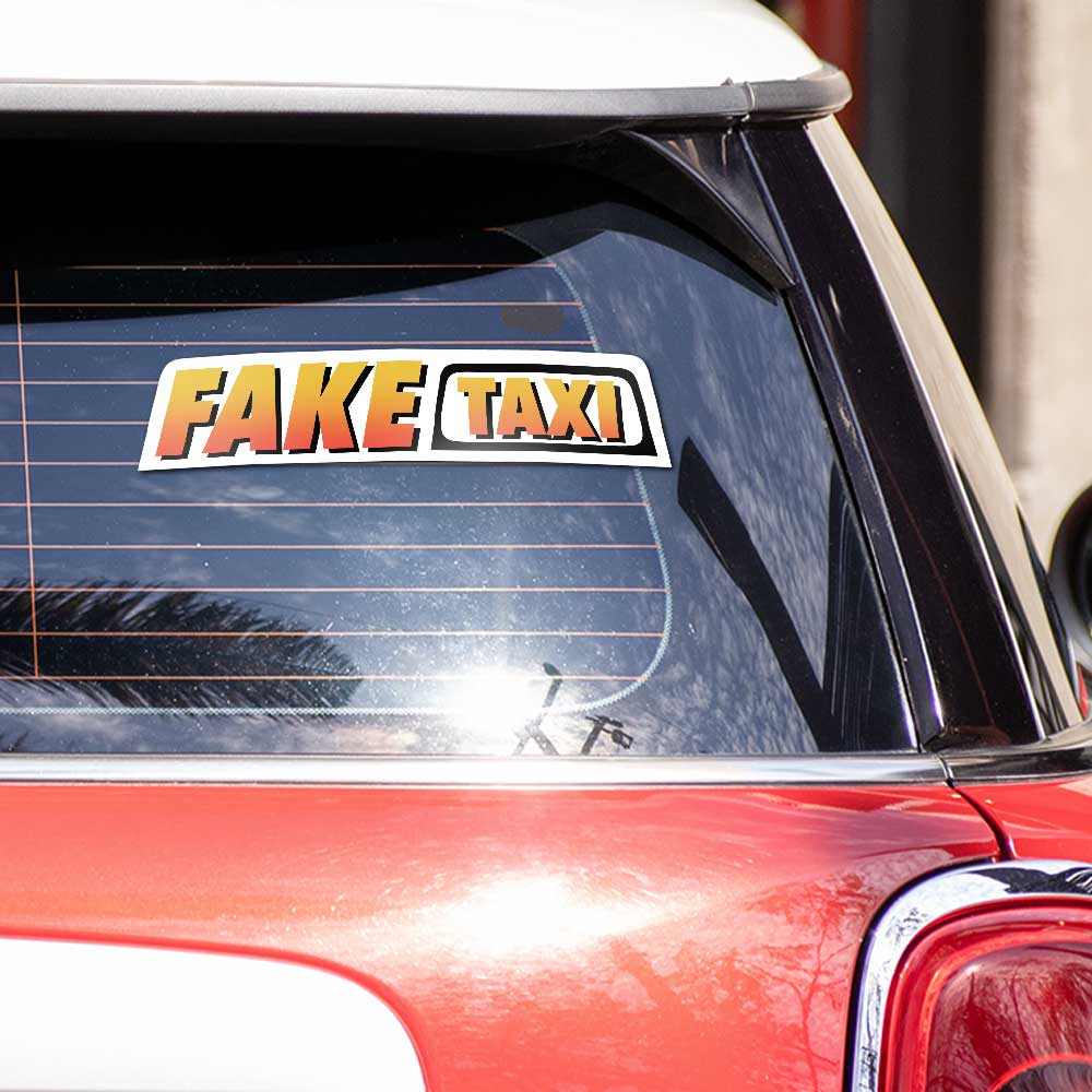 Fake taxi Reflective Sticker | STICK IT UP