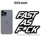 Fast as fuck Reflective Sticker | STICK IT UP