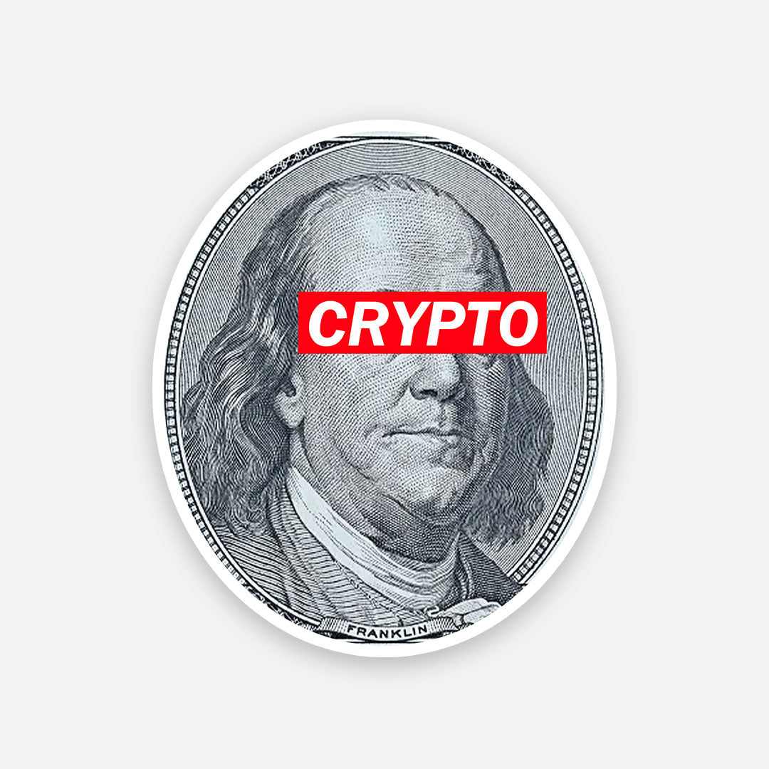 Run Crypto for President sticker | STICK IT UP