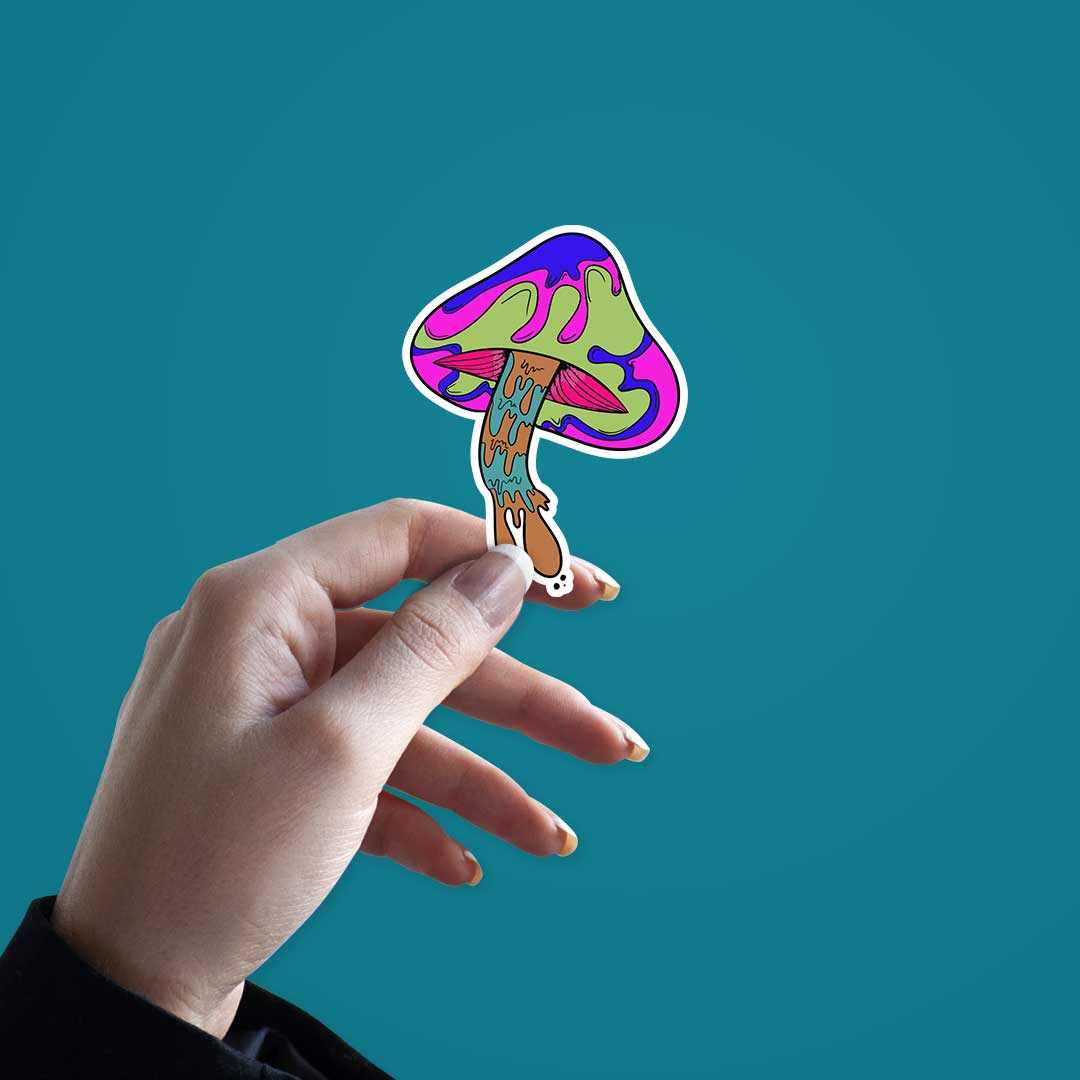 Trippy mushroom sticker | STICK IT UP