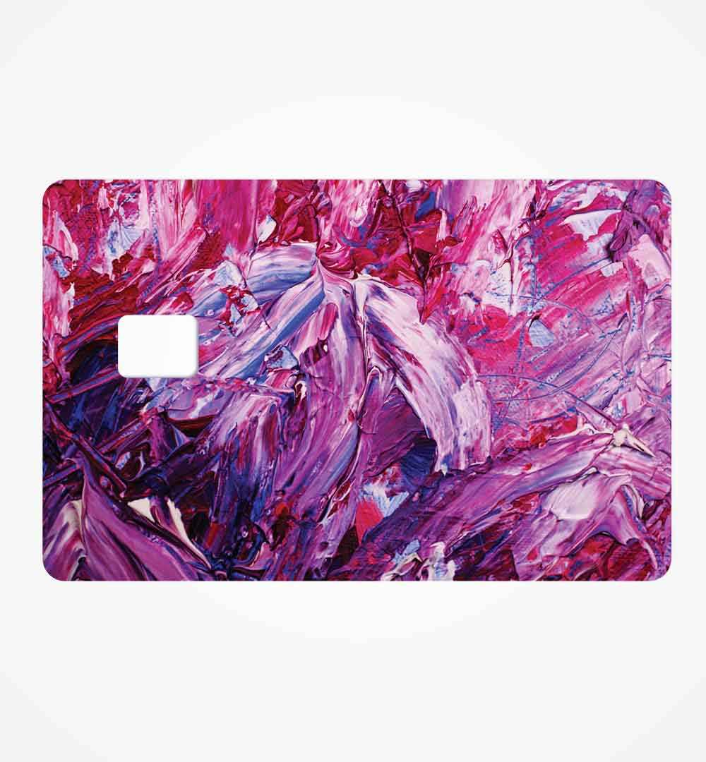 Scratch pink and blue pattern credit card skin | STICK IT UP