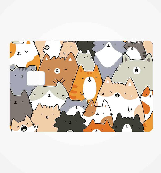 Cute cat pattern credit card skin | STICK IT UP