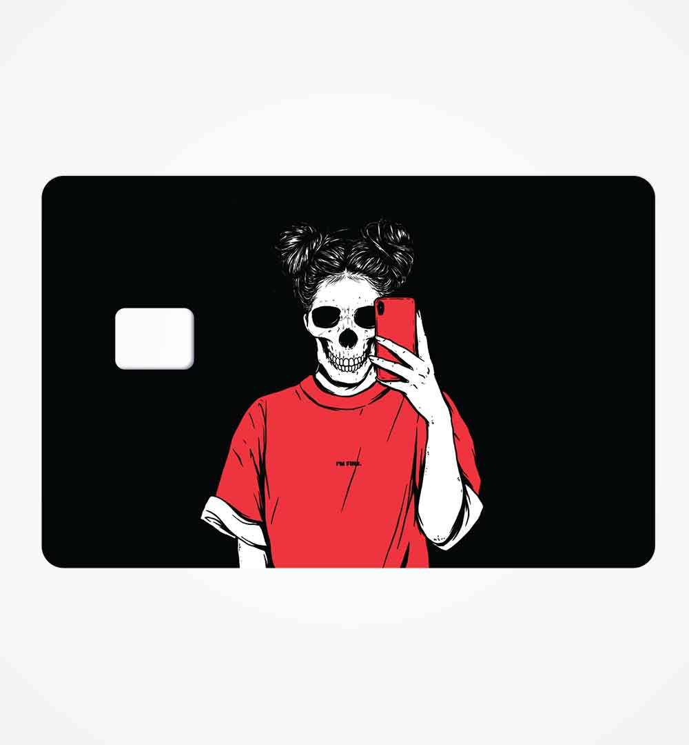 i am fine , mirror selfie credit card skin | STICK IT UP