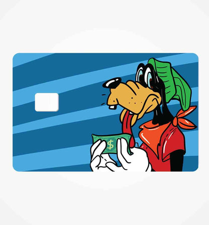 Dog With dollar note pattern credit card skin | STICK IT UP