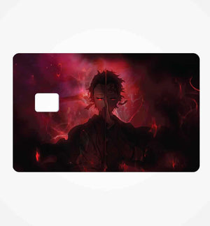 Tanjiro bloodmoon credit card skin | STICK IT UP