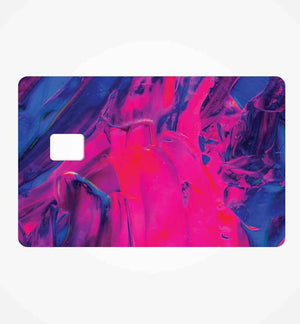 Dark pink and blue oil painting credit card skin | STICK IT UP