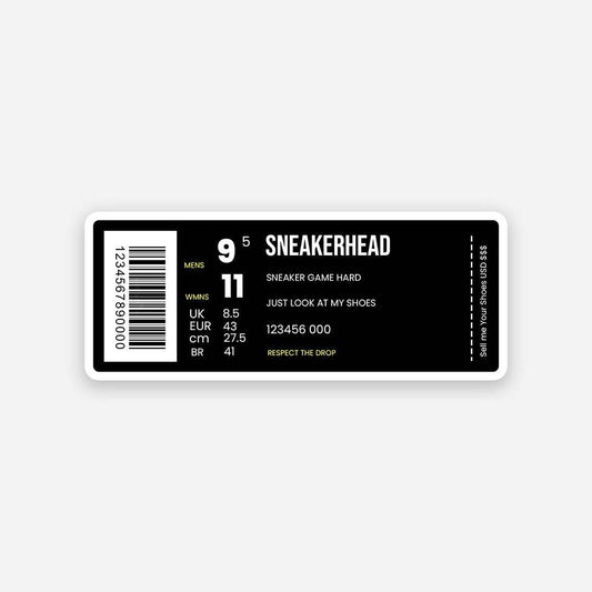 Sneakerhead Barcode sticker | STICK IT UP