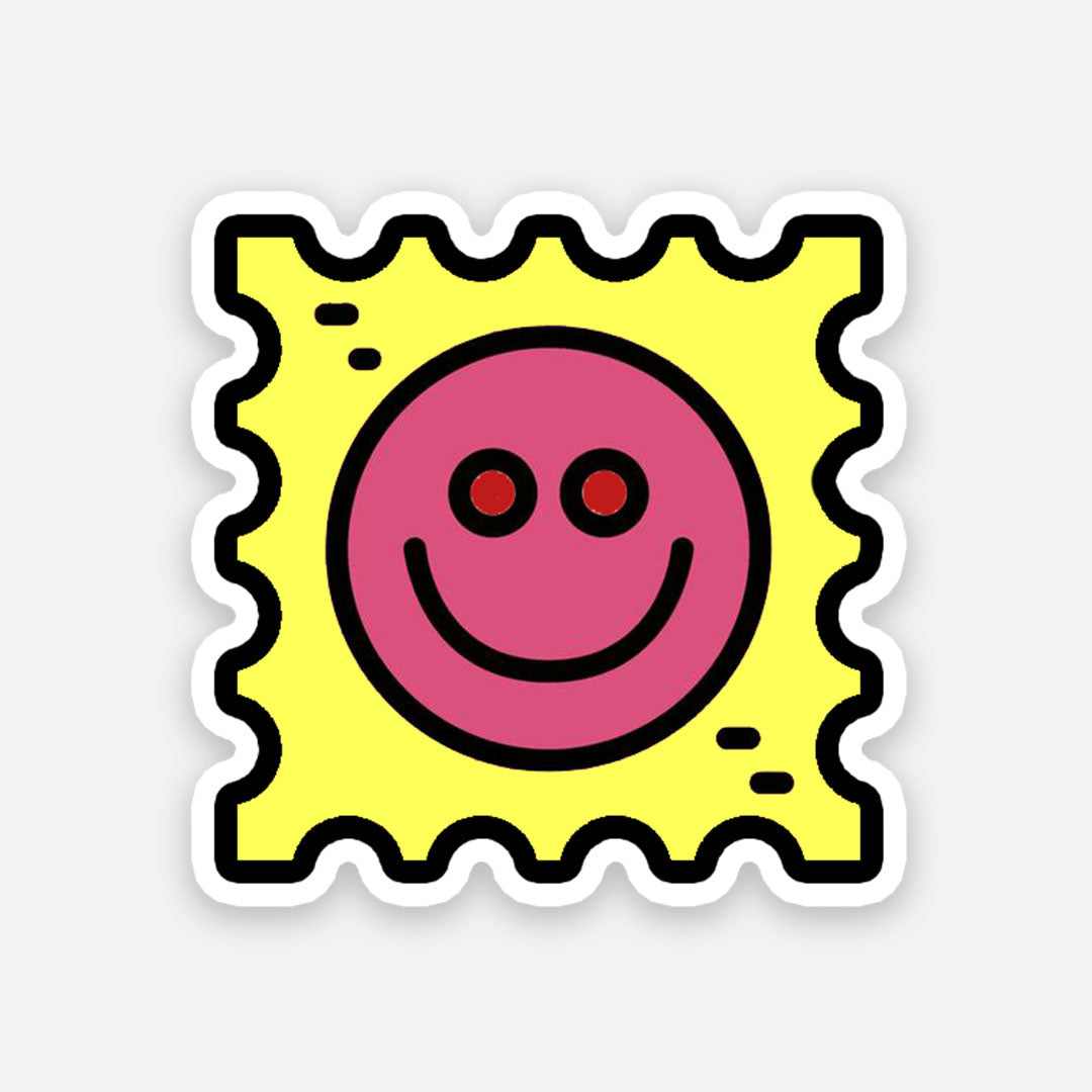 Smiley postcard sticker | STICK IT UP