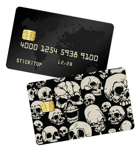 head skeleton pattern credit card skin | STICK IT UP