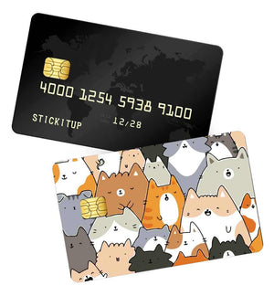 Cute cat pattern credit card skin | STICK IT UP
