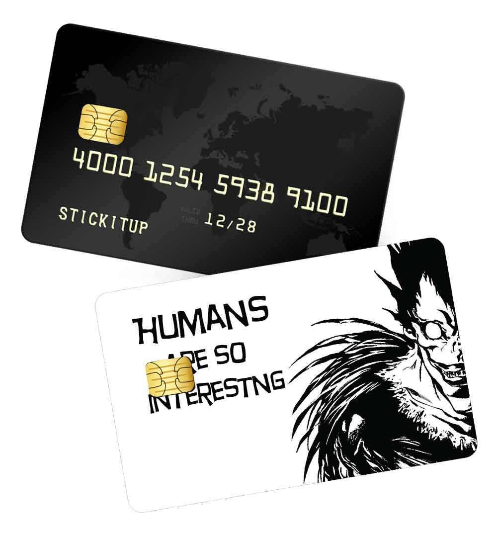 Humans are so intresting credit card skin | STICK IT UP