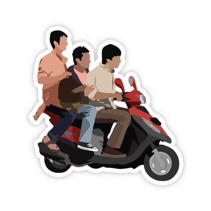 3 Idiots Sticker waterproof vinyl decal for laptop, bike, car & bottle