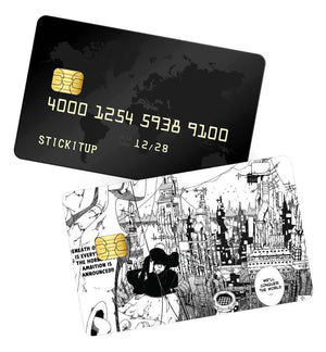 we will conquer credit card skin | STICK IT UP