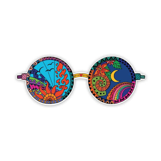 Psychedelic glasses Sticker | STICK IT UP